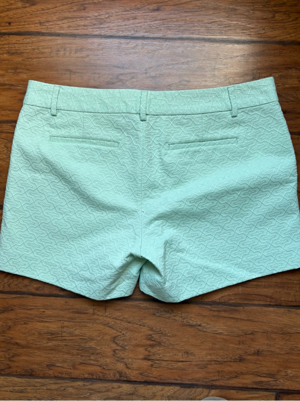 Banana Republic Shorts Bundle Sz 8 Textured Mint + White Eyelet Tailored Shorts - Picture 5 of 12